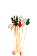 Christmas tree and snowflake picks