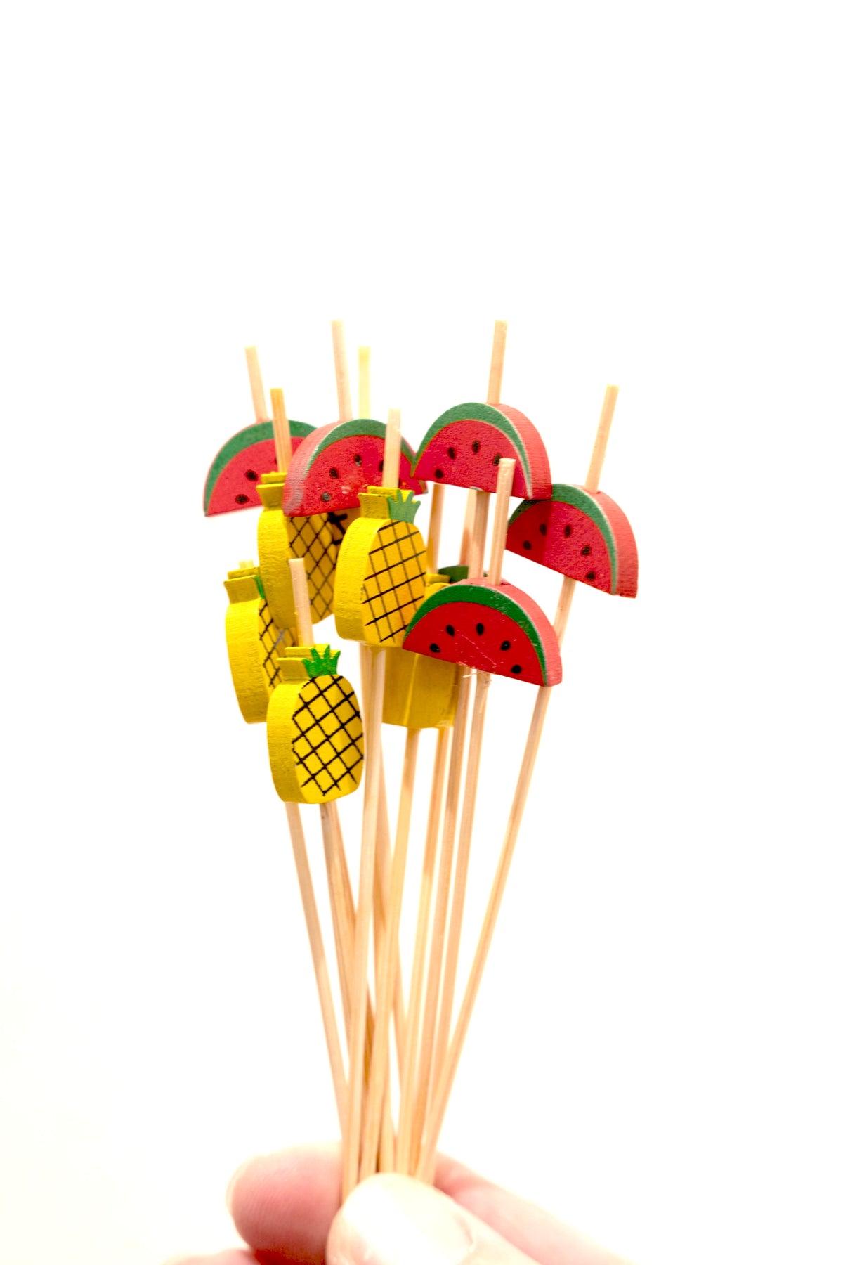 Watermelon and pineapple picks