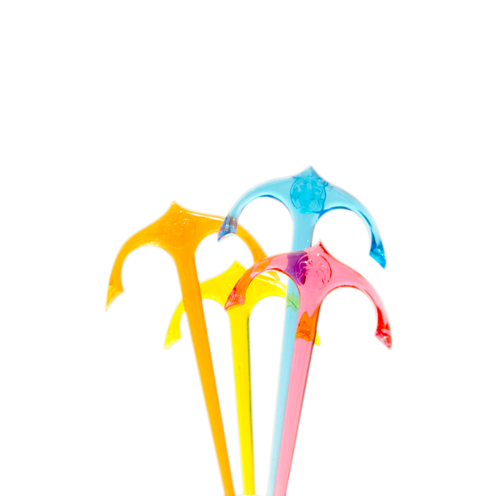 Neon cocktail anchor picks