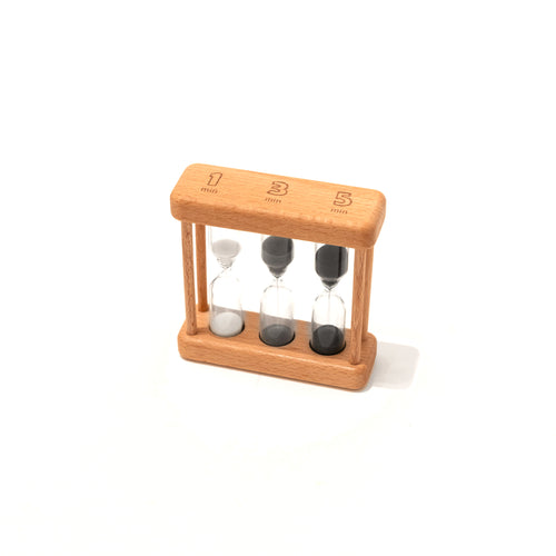 3-in-1 sand timer in a wooden frame